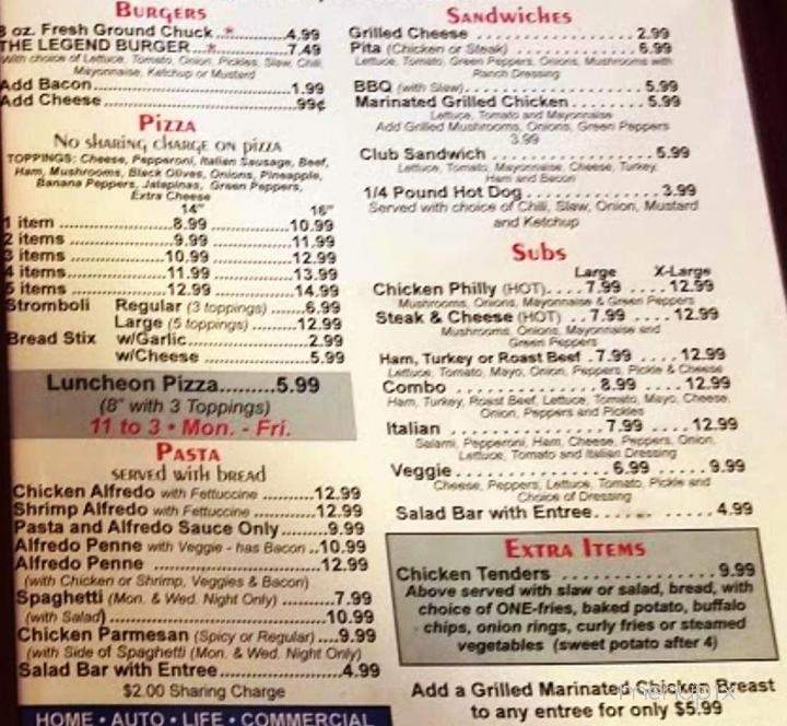 Winner Circle Restaurant - Jefferson, NC menu_pic