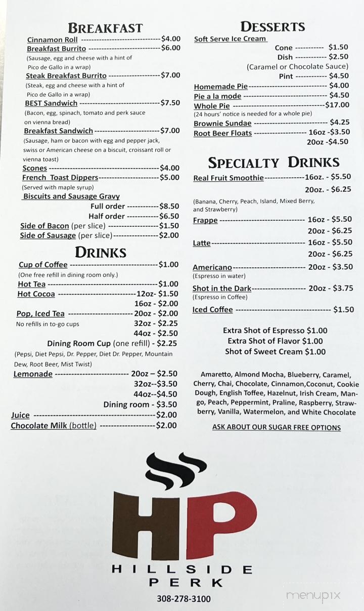 Hillside Perk - Culbertson, NE menu_pic