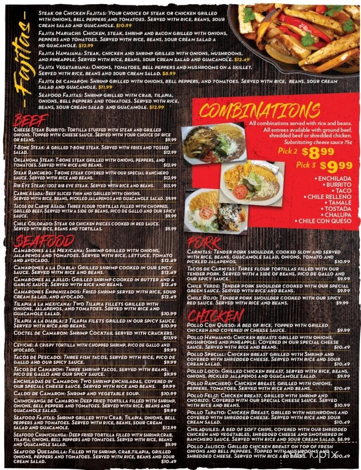 Mariachi Mexican Grill - Perry, OK menu_pic