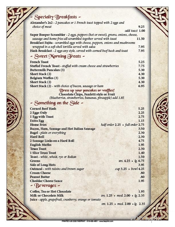 Knight Spot - Frankfort, NY menu_pic