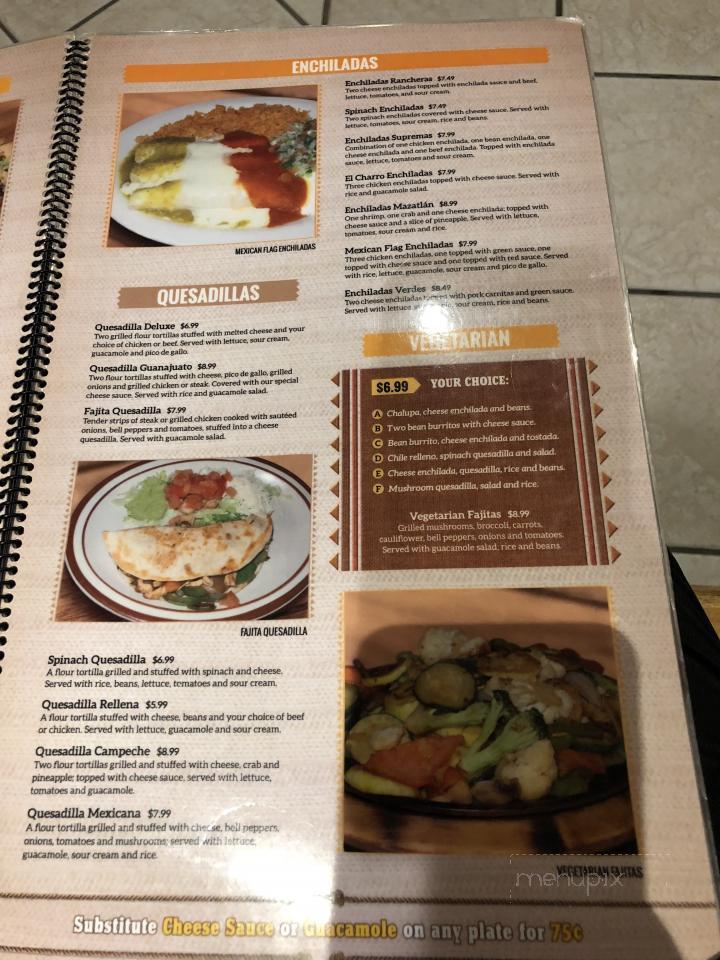 El Charro - Claremore, OK menu_pic