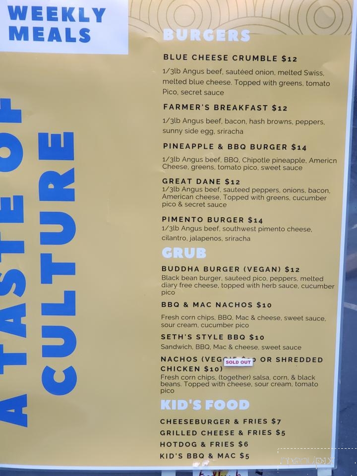 A Taste of Culture - Maiden, NC menu_pic
