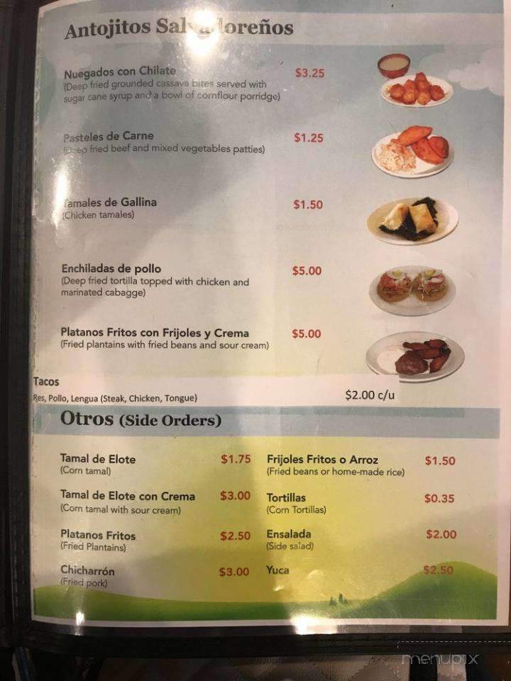 Pupuseria Dona Azucena - Manassas, VA menu_pic