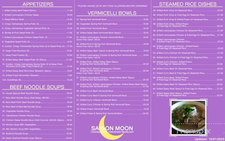 Saigon Moon - Black Diamond, AB menu_pic