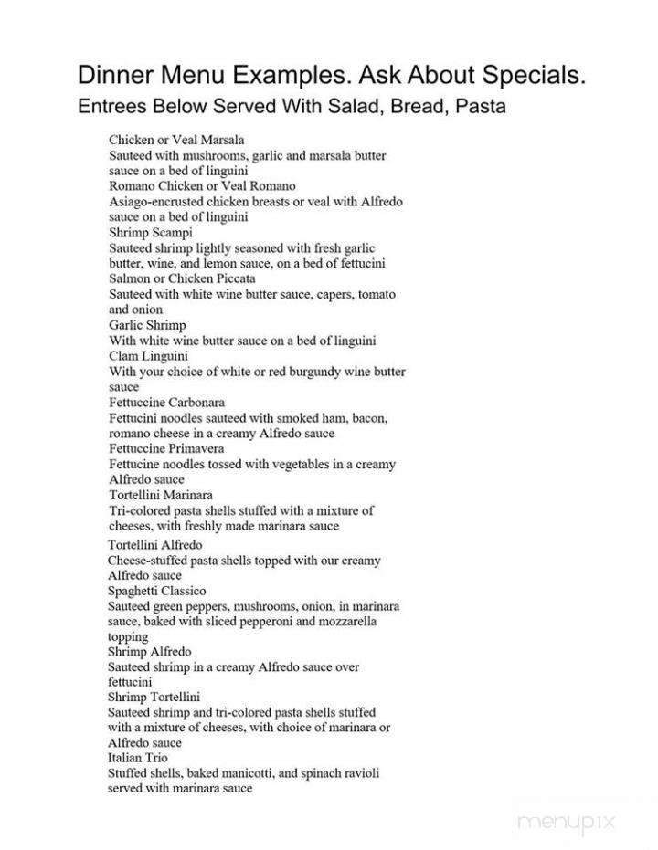 Classico Italian & Mama's Grits - Loudon, TN menu_pic