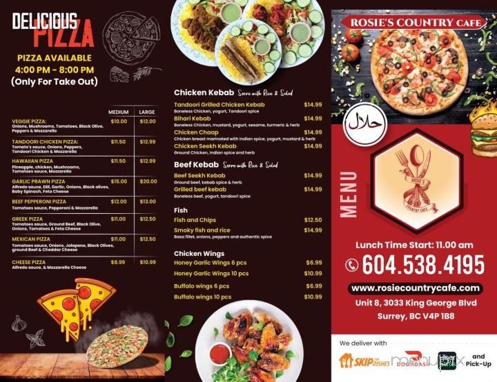 Rosie's Country Cafe - Surrey, BC menu_pic