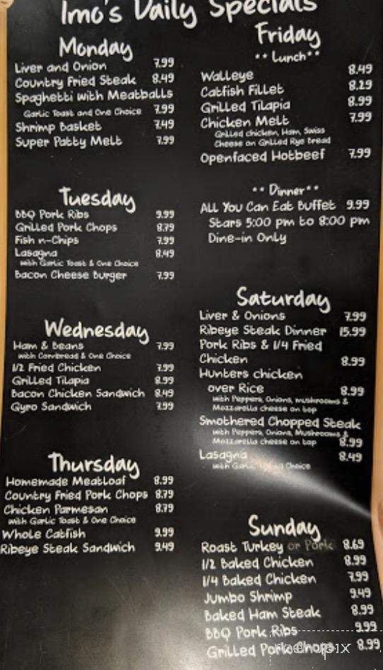 Imo's Restaurant - Farmer City, IL menu_pic