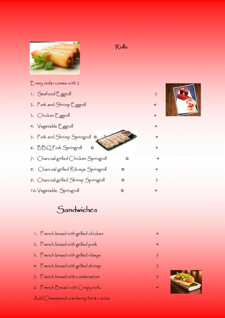 Online Menu of Wrap & Roll, Pearland, TX