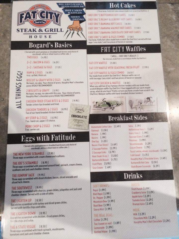 Menu of Fat City Grill in Jonesboro, AR 72401