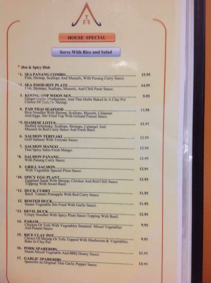 Thai Fast Food - Lompoc, CA menu_pic