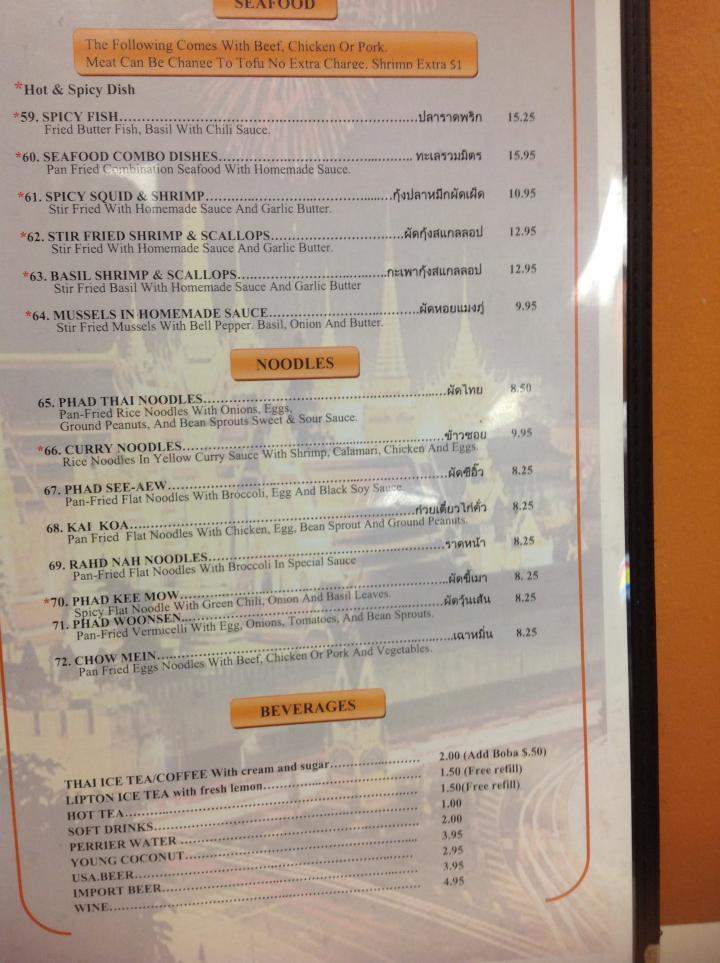 Thai Fast Food - Lompoc, CA menu_pic