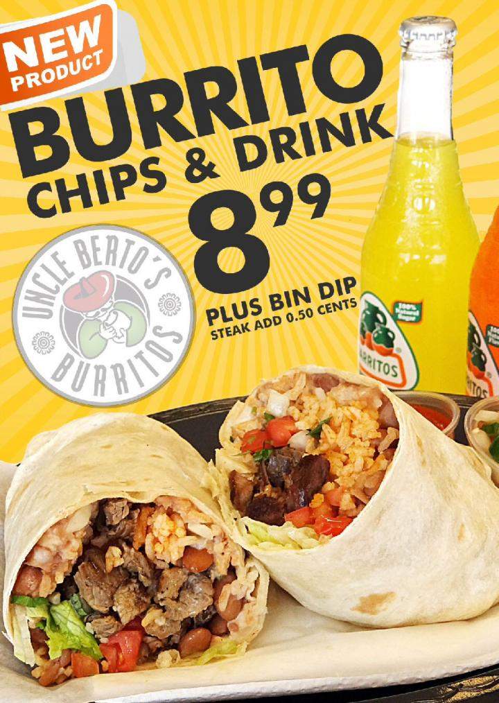 Uncle Bertos Burritos - Simpsonville, SC menu_pic