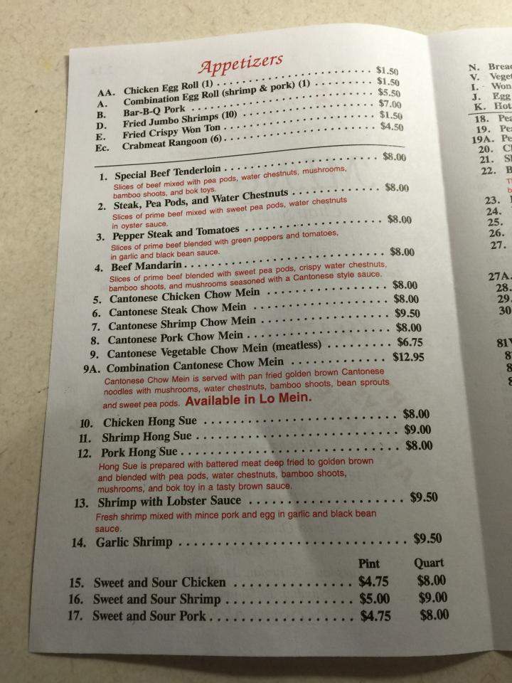 Menu Of Ming Toy Restaurant In Waukegan Il 60087