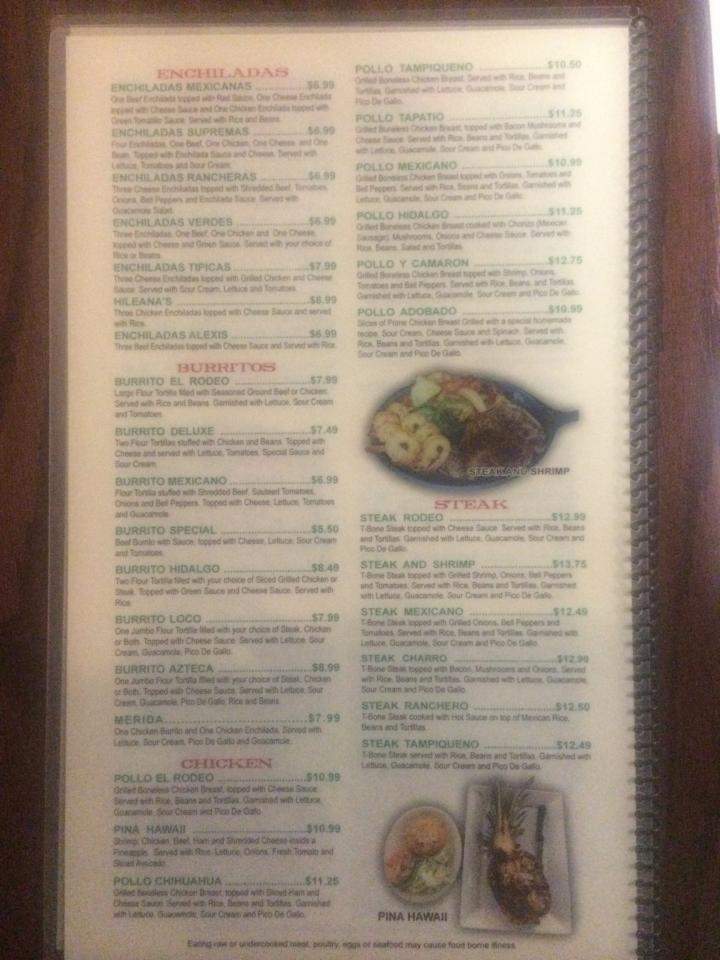 The Rodeo Mexican Grill - Jonesboro, AR menu_pic