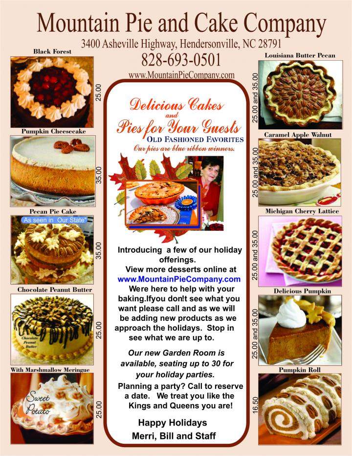 Mountain Pie Company - Hendersonville, NC menu_pic