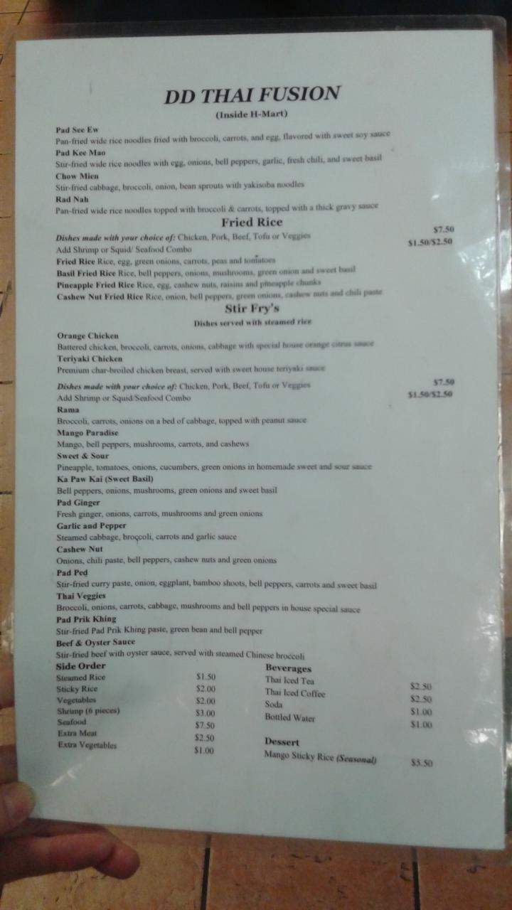 DD Thai Fusion - Tigard, OR menu_pic