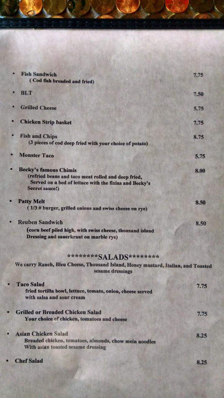 Harvest Moon Saloon - Belt, MT menu_pic