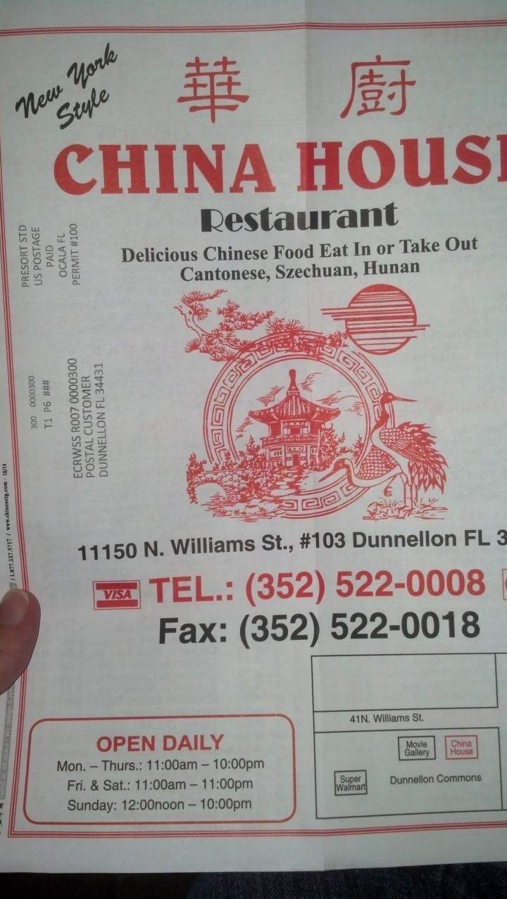 China House - Dunnellon, FL menu_pic