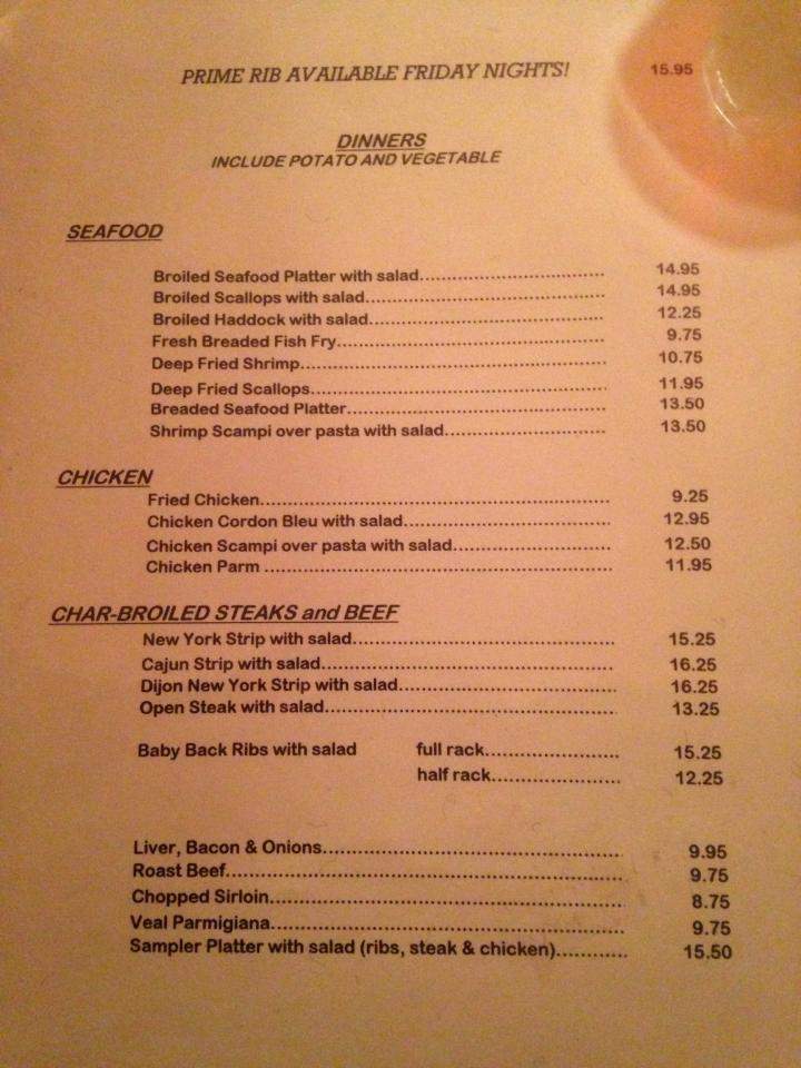 Ontario Hotel - Norwich, NY menu_pic