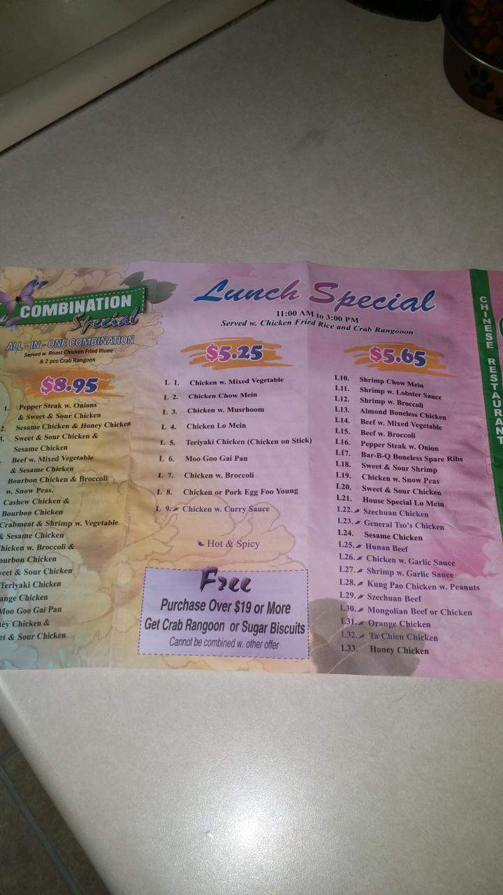 Number 1 Chinese Restaurant - Coopersville, MI menu_pic