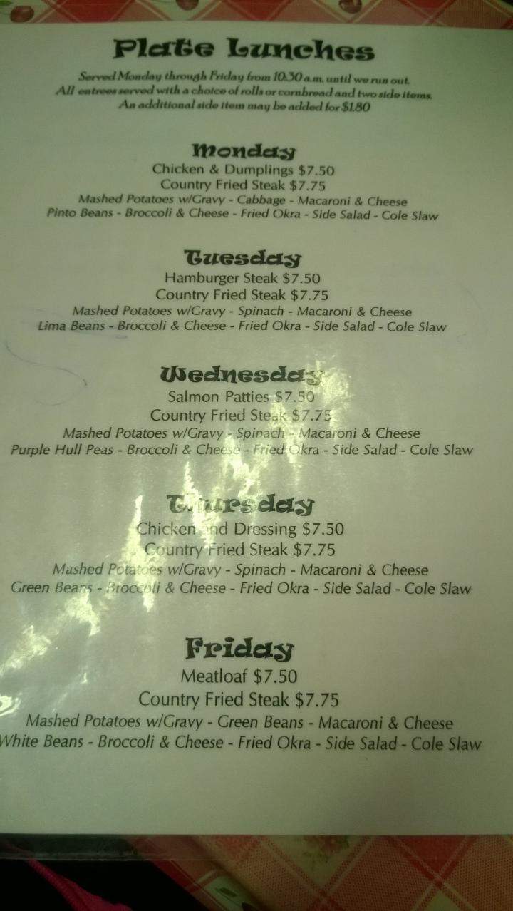 Court Square Cafe - Covington, TN menu_pic