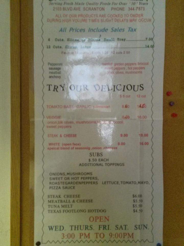 Green Ridge Pizza - Scranton, PA menu_pic