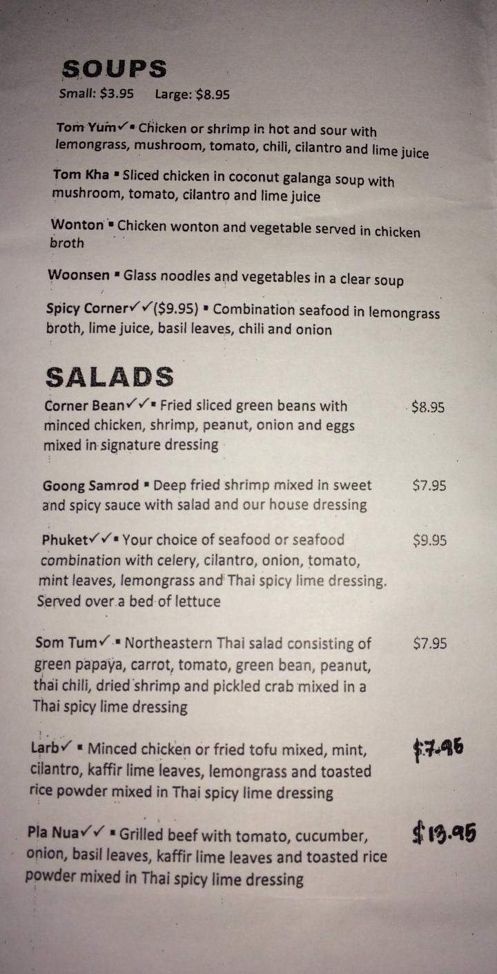 Corner Thai Cafe - Westerly, RI menu_pic