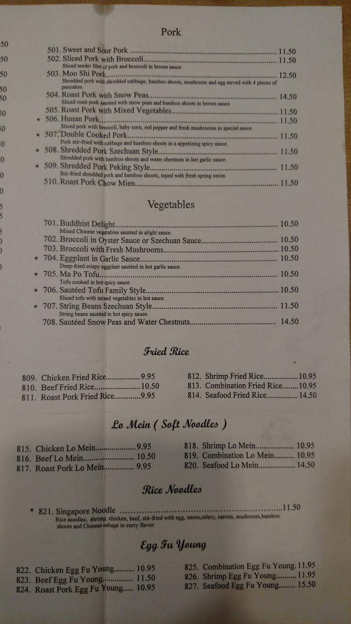 Szechuan Garden Restaurant - Waldorf, MD menu_pic