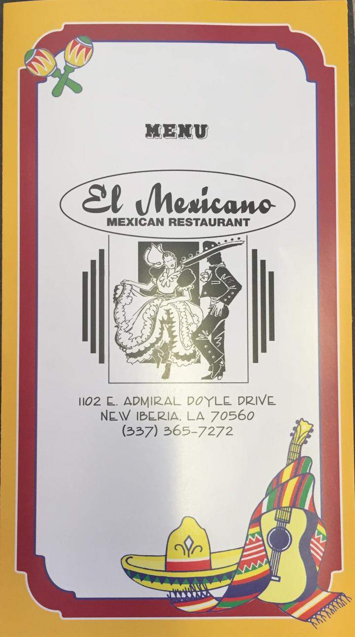 El Mexicano - New Iberia, LA menu_pic