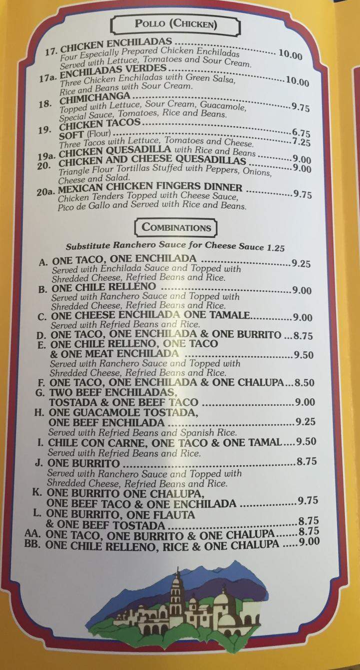 El Mexicano - New Iberia, LA menu_pic