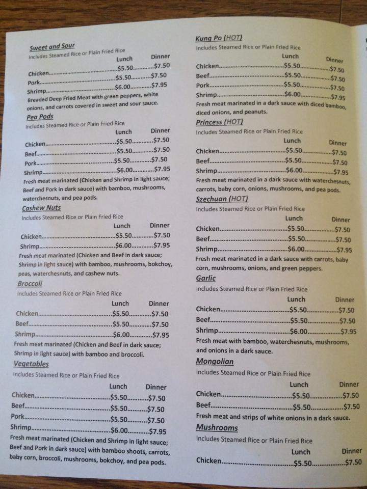 Chee Peng - Ithaca, MI menu_pic
