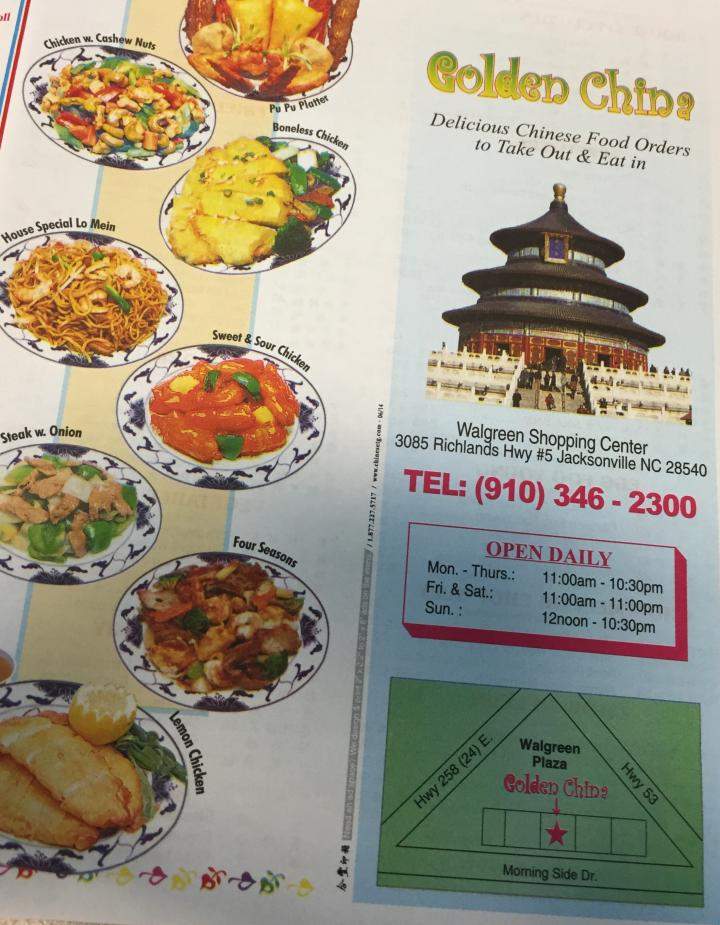 Golden China Restaurant - Jacksonville, NC