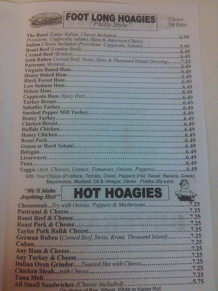 Donnelly's Deli - Spring Hill, FL menu_pic
