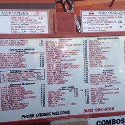 Angelo's Burgers - Glendora, CA menu_pic