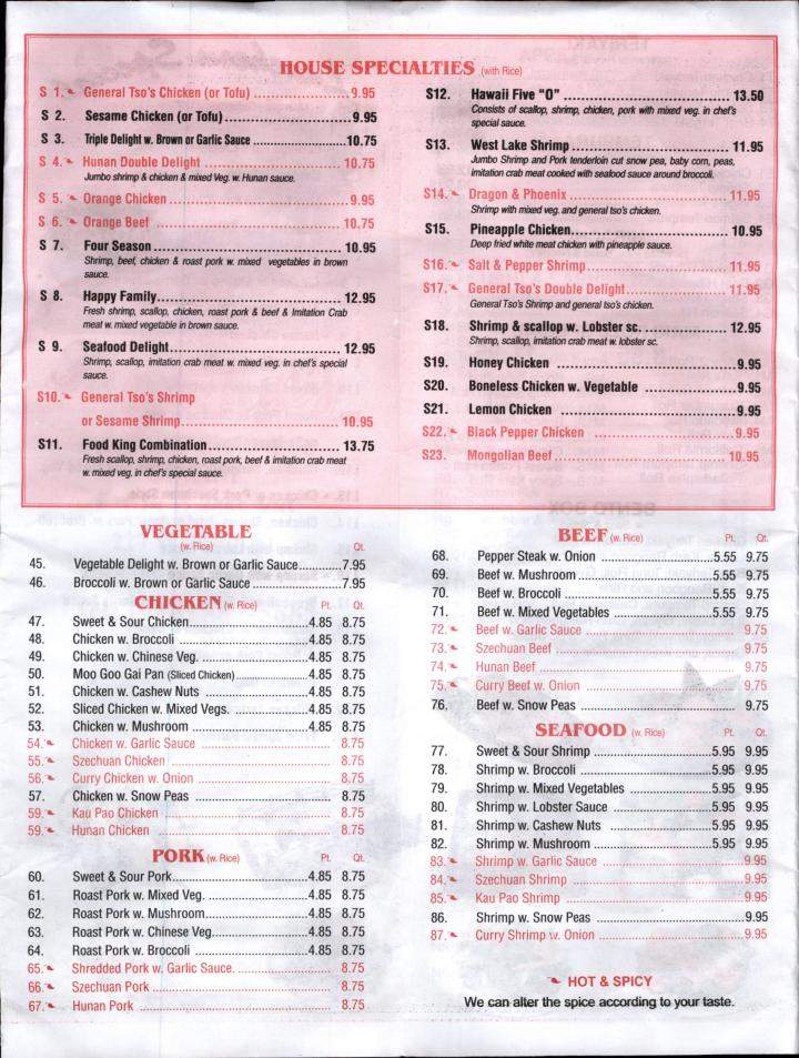 Food King - Smethport, PA menu_pic