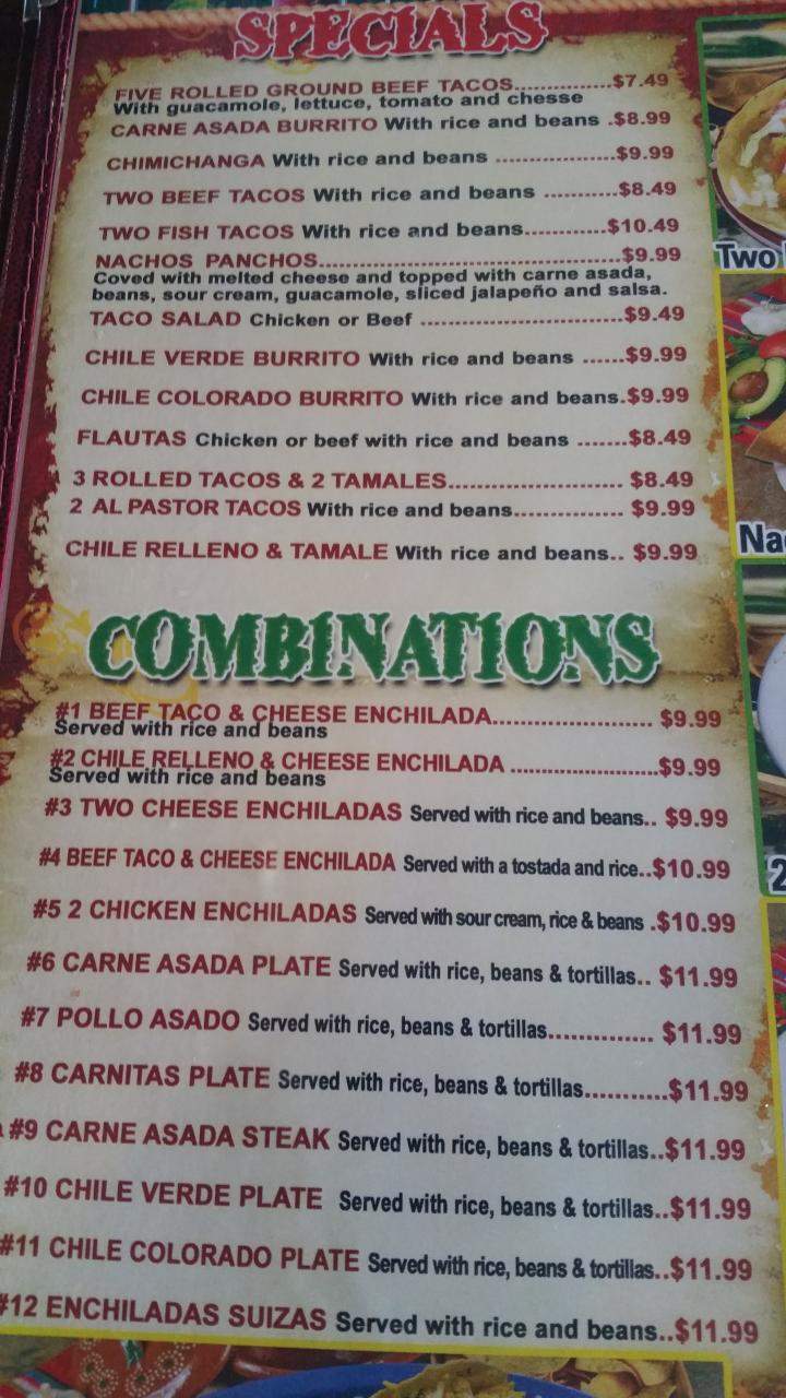 La Corona - Orland, CA menu_pic