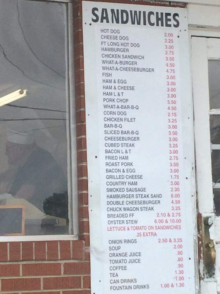 Dixie Drive-In Restaurant - Lumberton, NC menu_pic