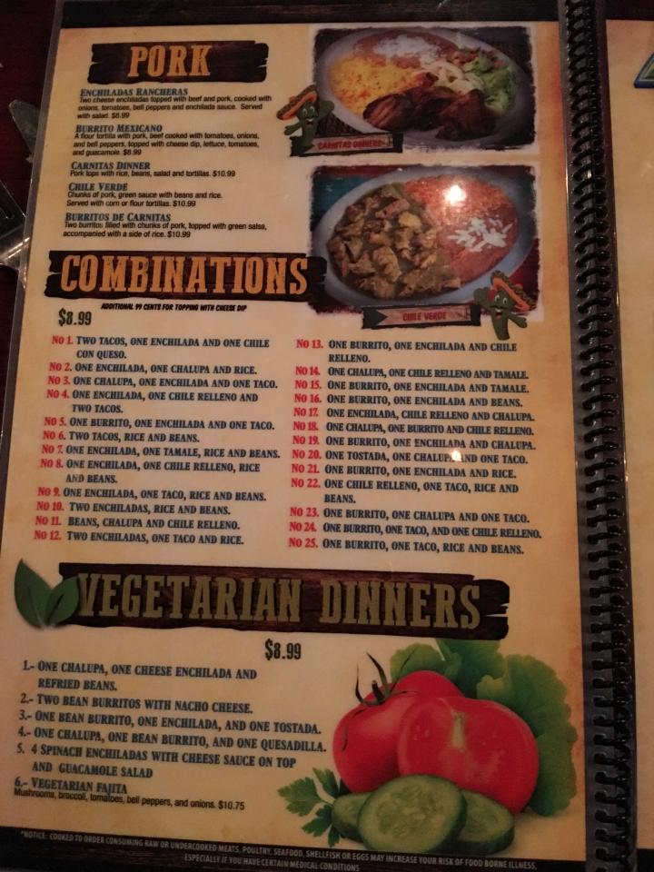 El Patio Mexican Restaurant - Gainesville, FL menu_pic