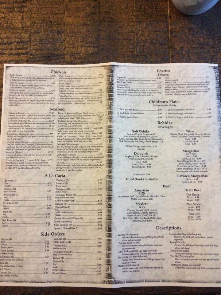 El Parian Mexican Restaurant - Virginia Beach, VA menu_pic