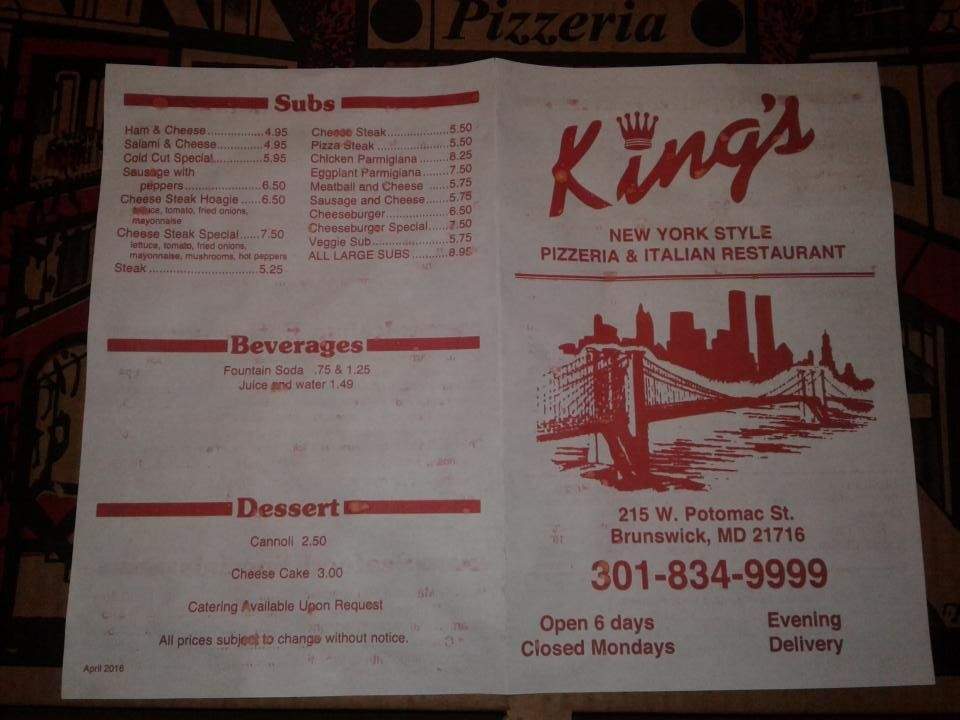 King's Pizza - Brunswick, MD