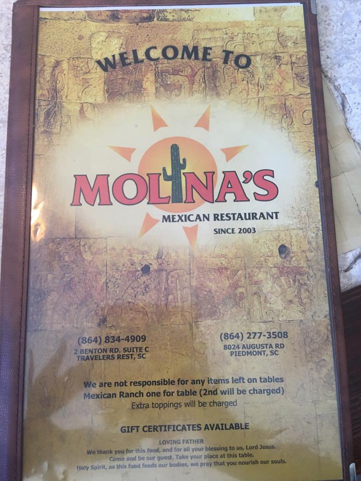 Molina's Mexican Restaurant - Piedmont, SC