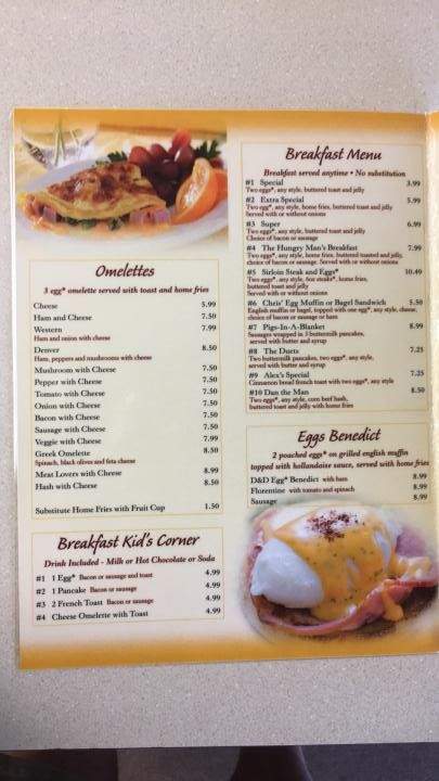 D & D Breakfast & Luncheon - Plainville, MA menu_pic