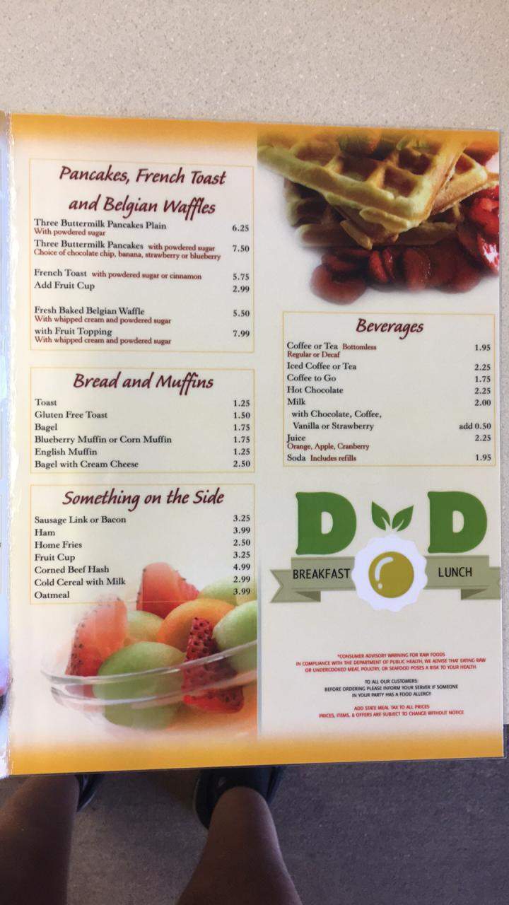 D & D Breakfast & Luncheon - Plainville, MA menu_pic