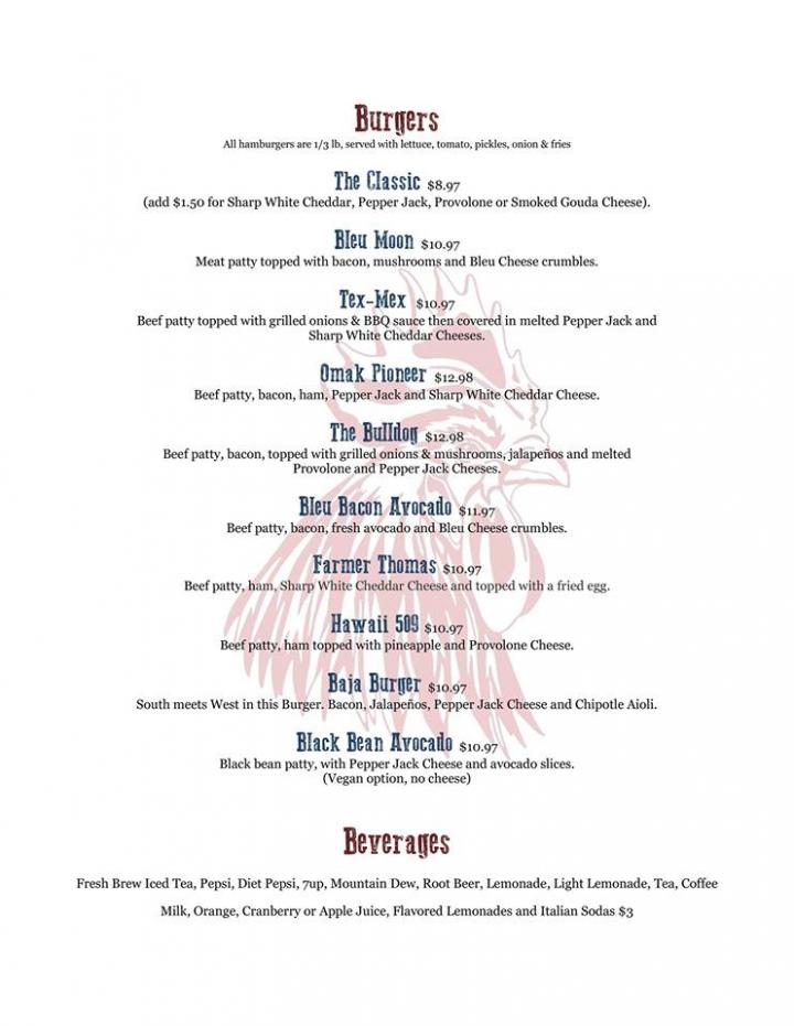 Red Rooster - Omak, WA menu_pic