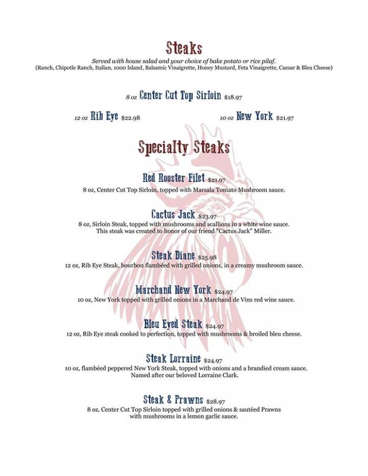 Red Rooster - Omak, WA menu_pic