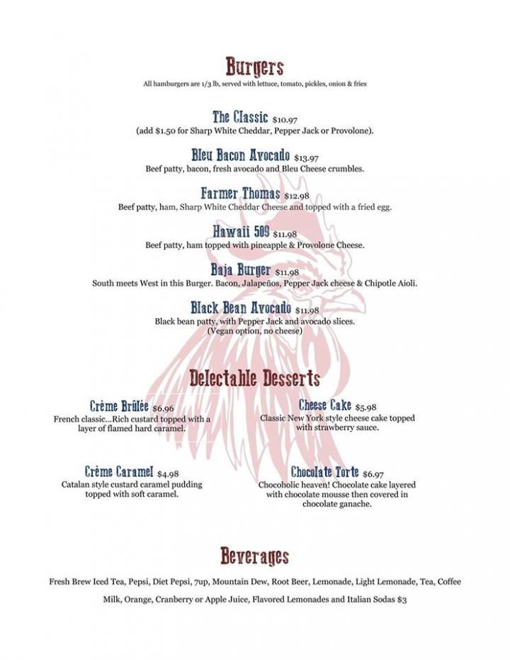 Red Rooster - Omak, WA menu_pic