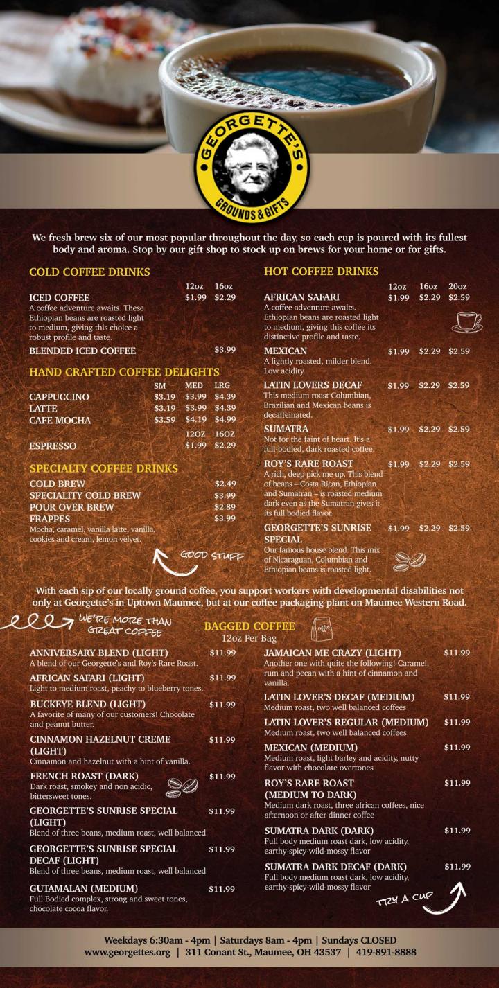 Georgette's Cafe - Maumee, OH menu_pic