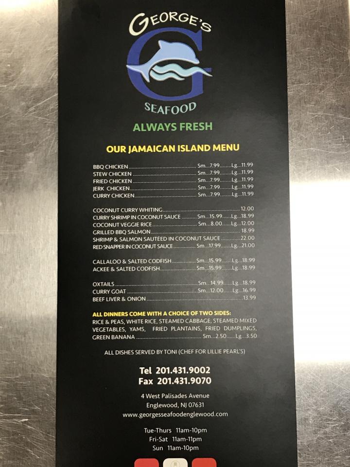 George's Seafood - Englewood, NJ menu_pic