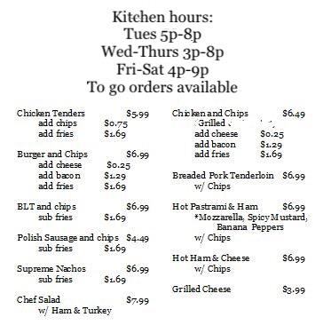 Hillsboro Hustle Saloon - Hillsboro, IN menu_pic