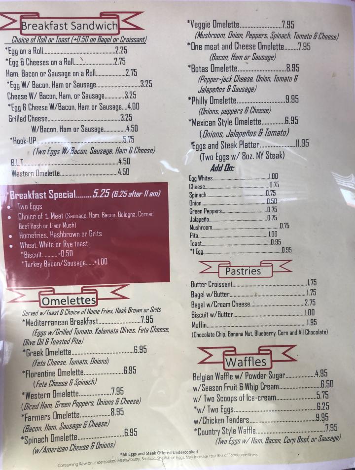 New York Diner - Charlotte, NC menu_pic